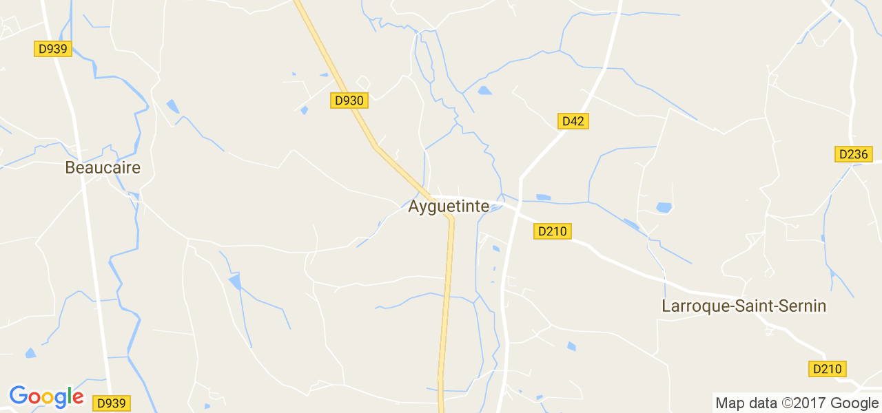 map de la ville de Ayguetinte