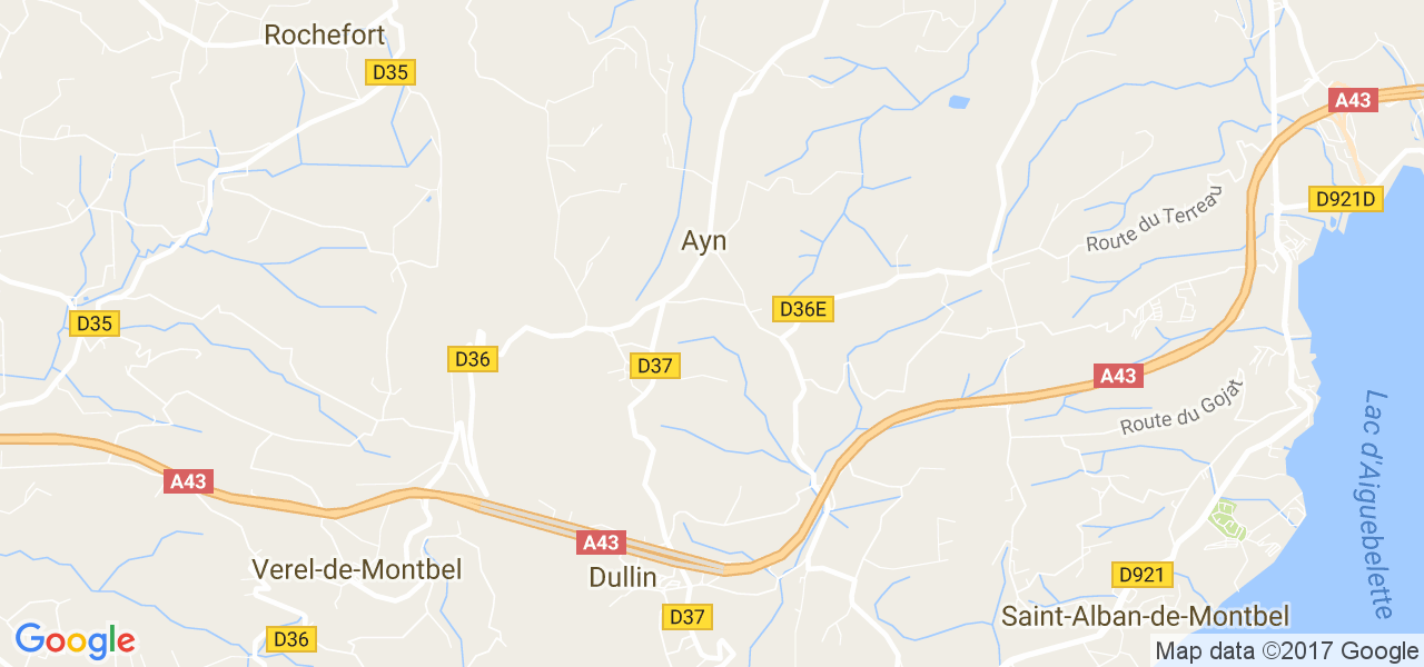 map de la ville de Ayn