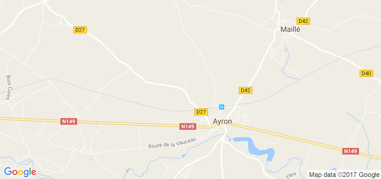 map de la ville de Ayron