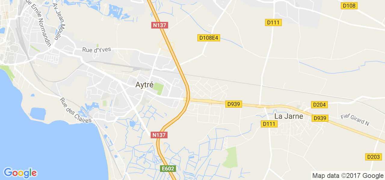 map de la ville de Aytré