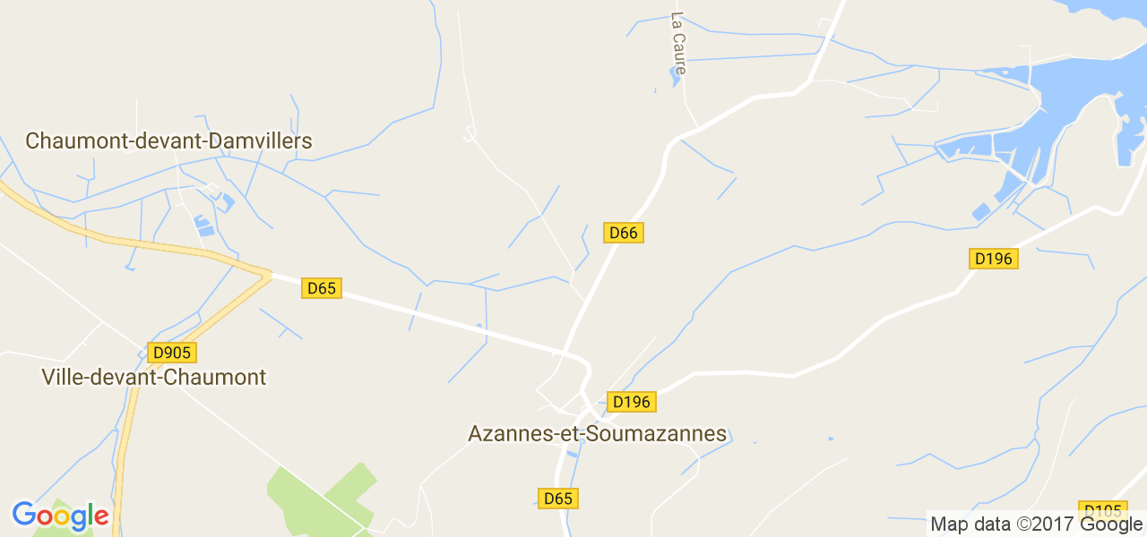 map de la ville de Azannes-et-Soumazannes