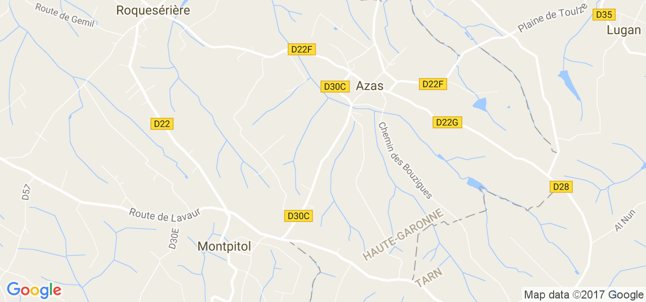 map de la ville de Azas