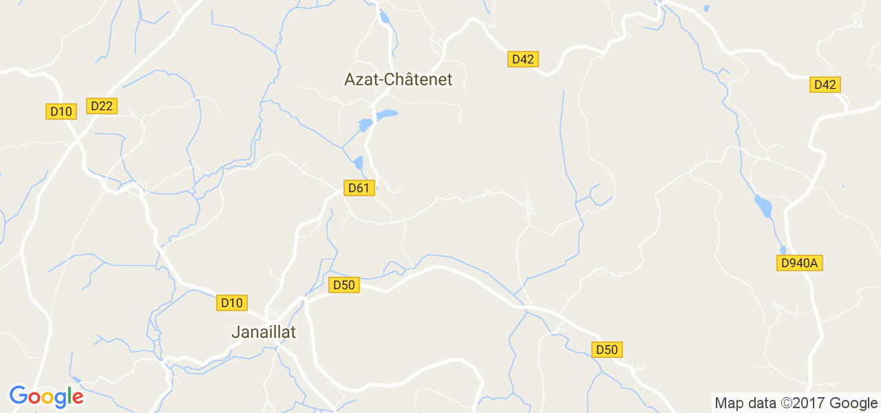 map de la ville de Azat-Châtenet