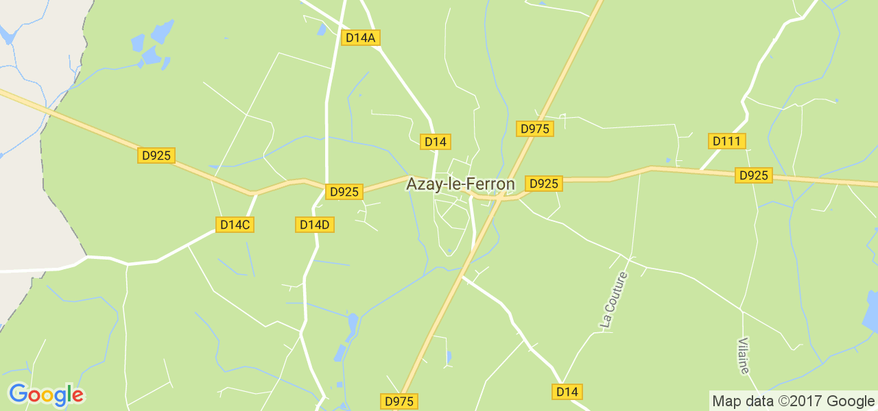 map de la ville de Azay-le-Ferron