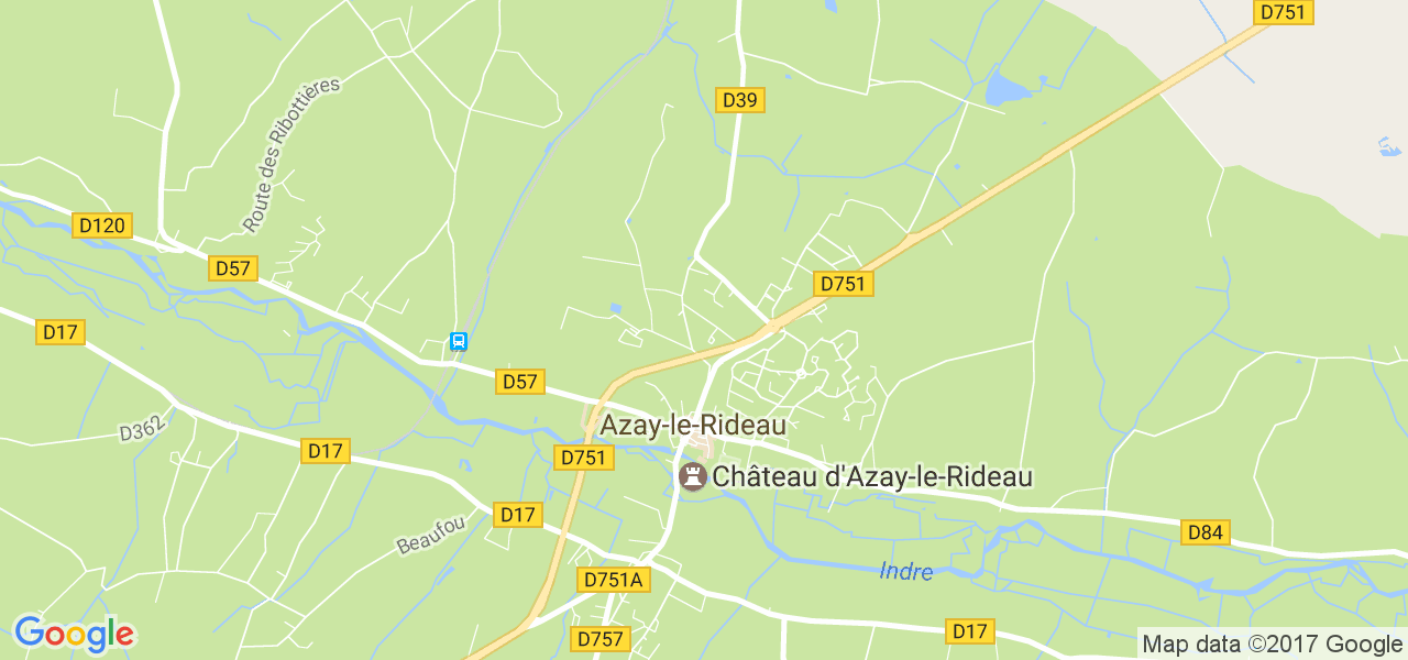 map de la ville de Azay-le-Rideau