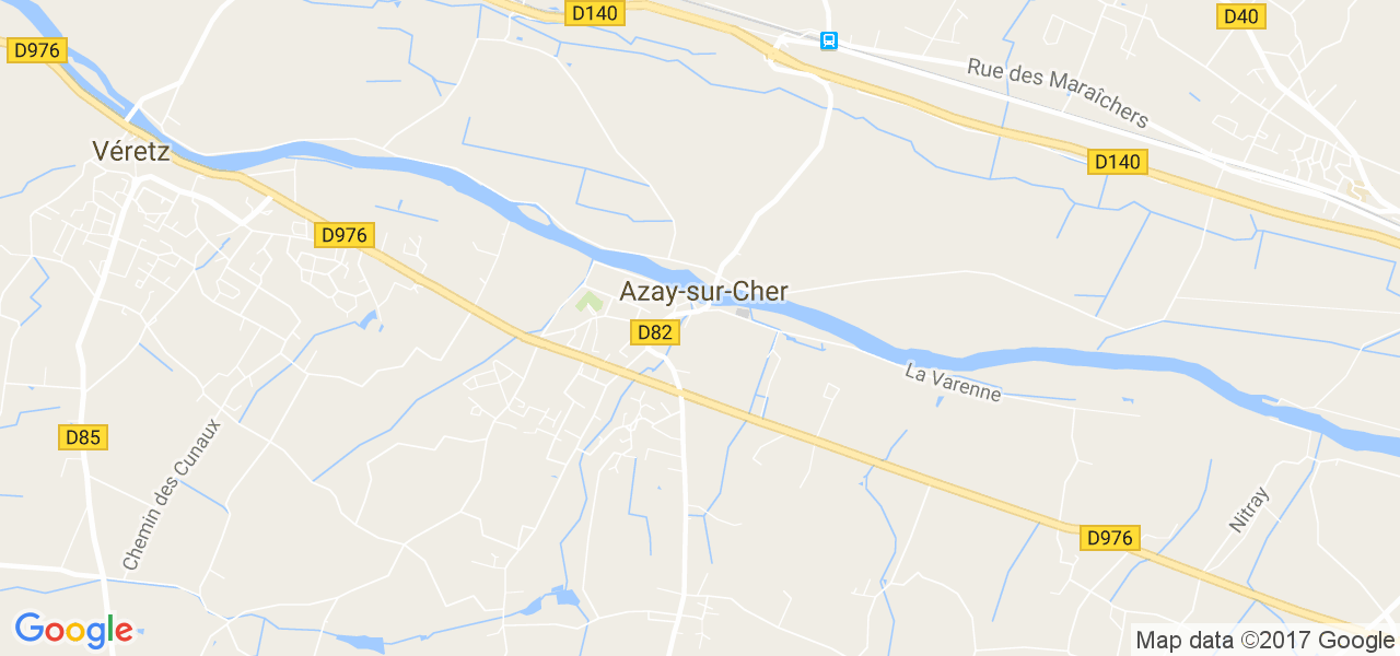 map de la ville de Azay-sur-Cher