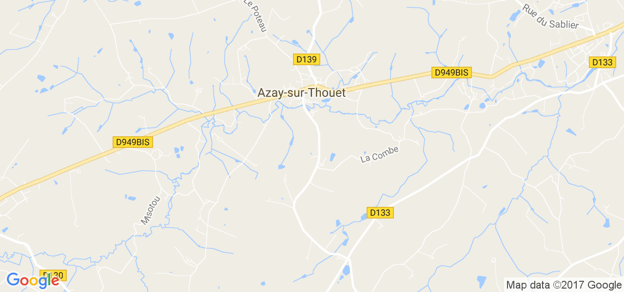 map de la ville de Azay-sur-Thouet