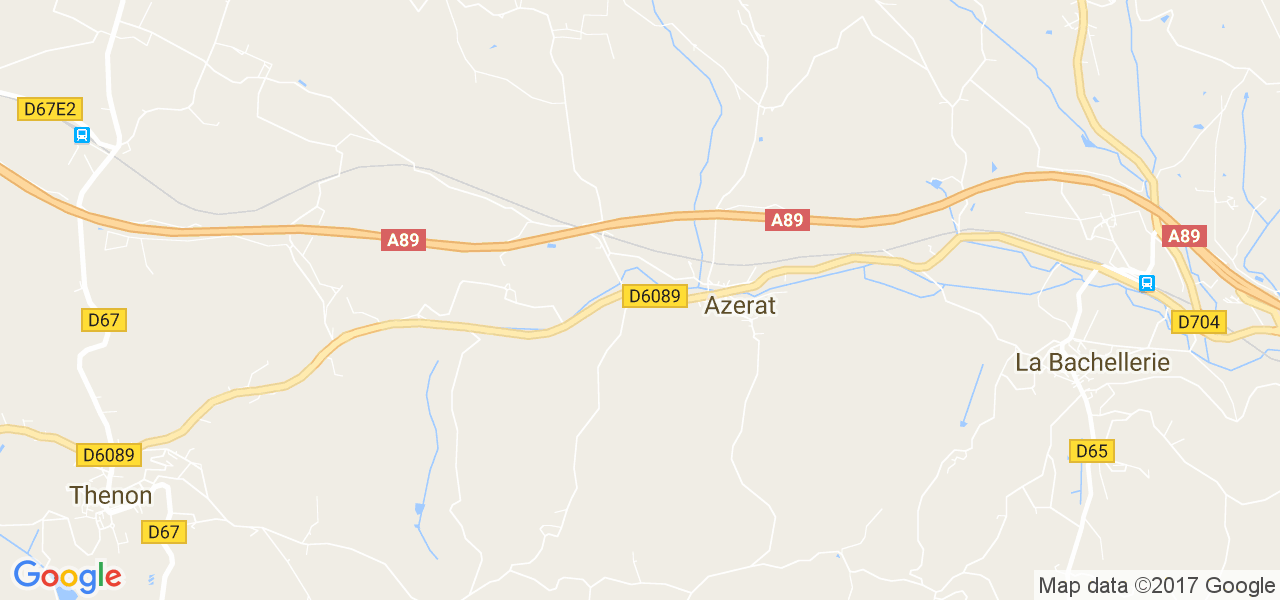 map de la ville de Azerat