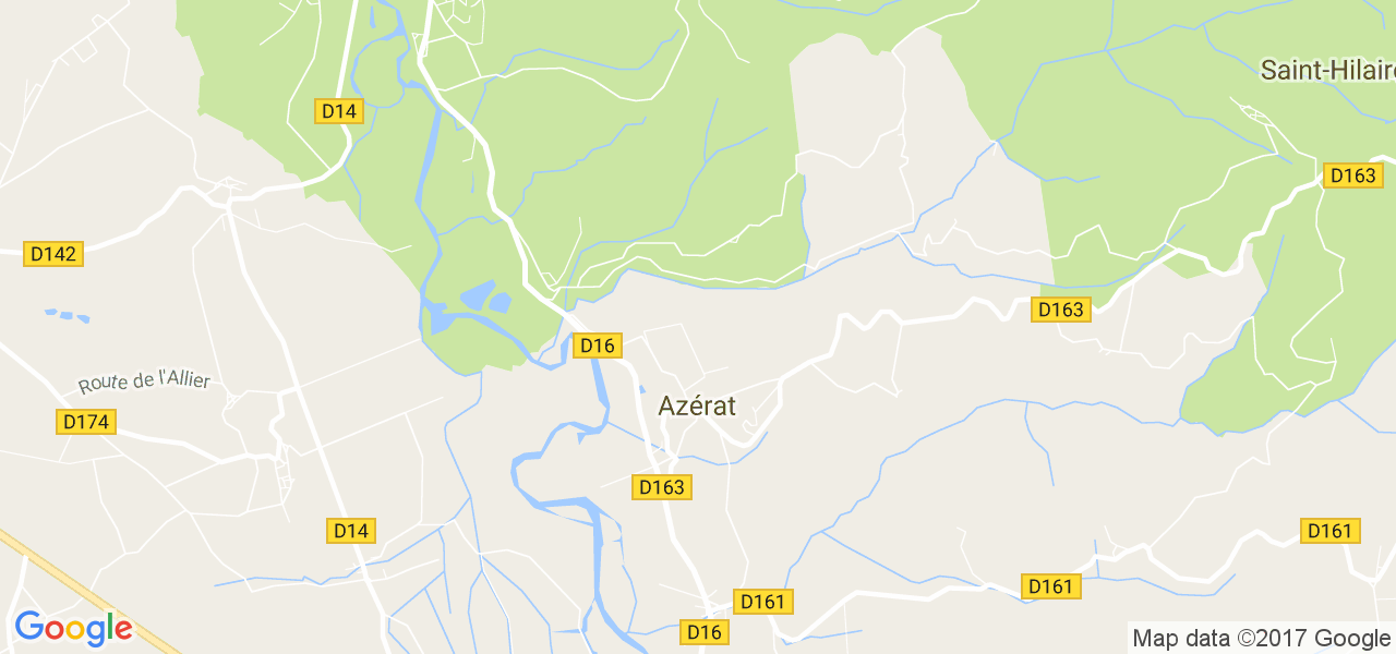 map de la ville de Azerat