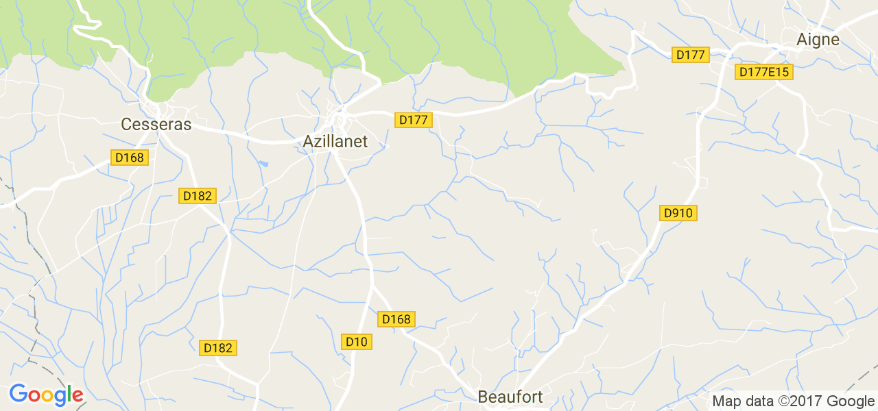 map de la ville de Azillanet