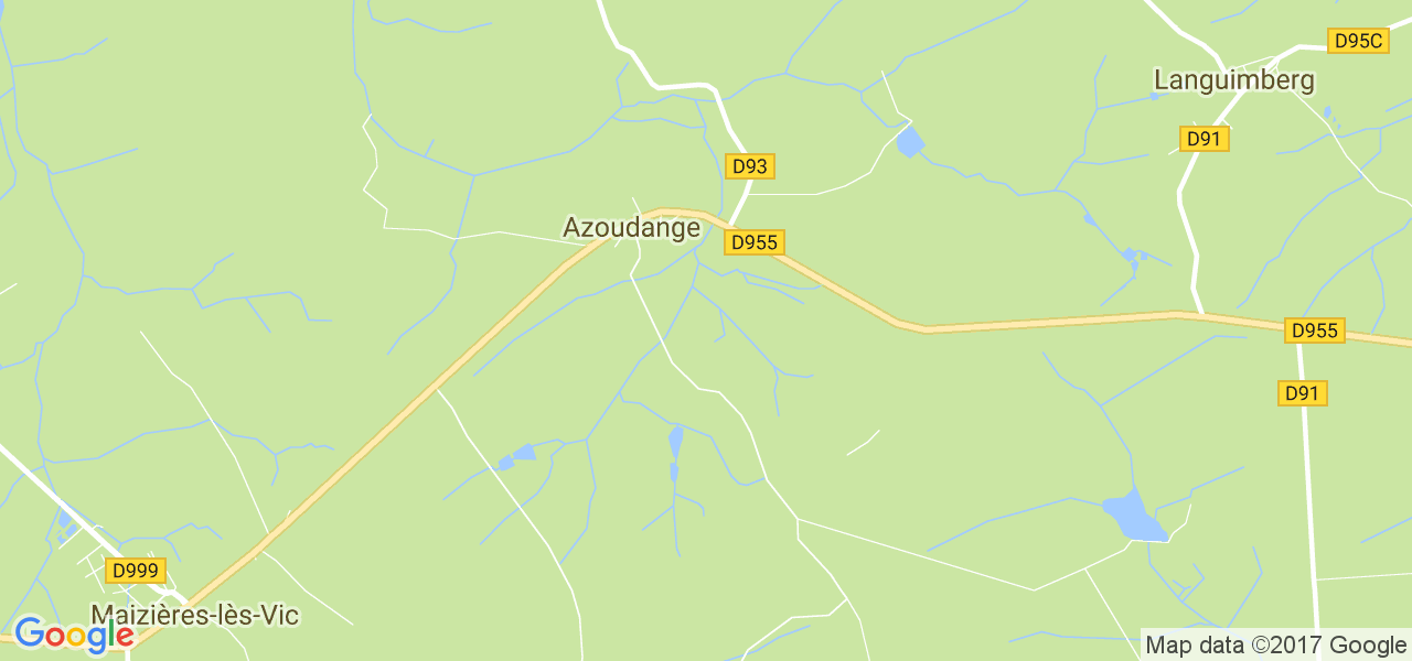 map de la ville de Azoudange