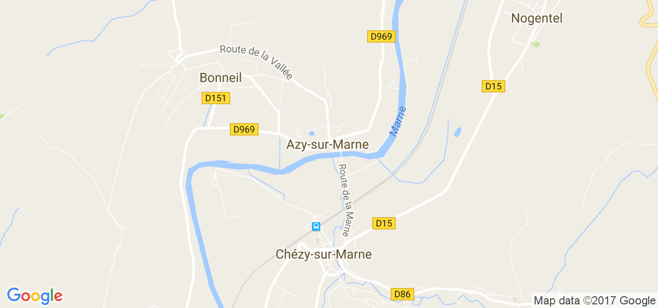 map de la ville de Azy-sur-Marne