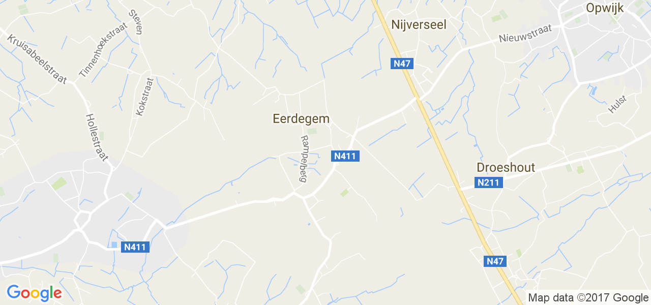 map de la ville de Baardegem