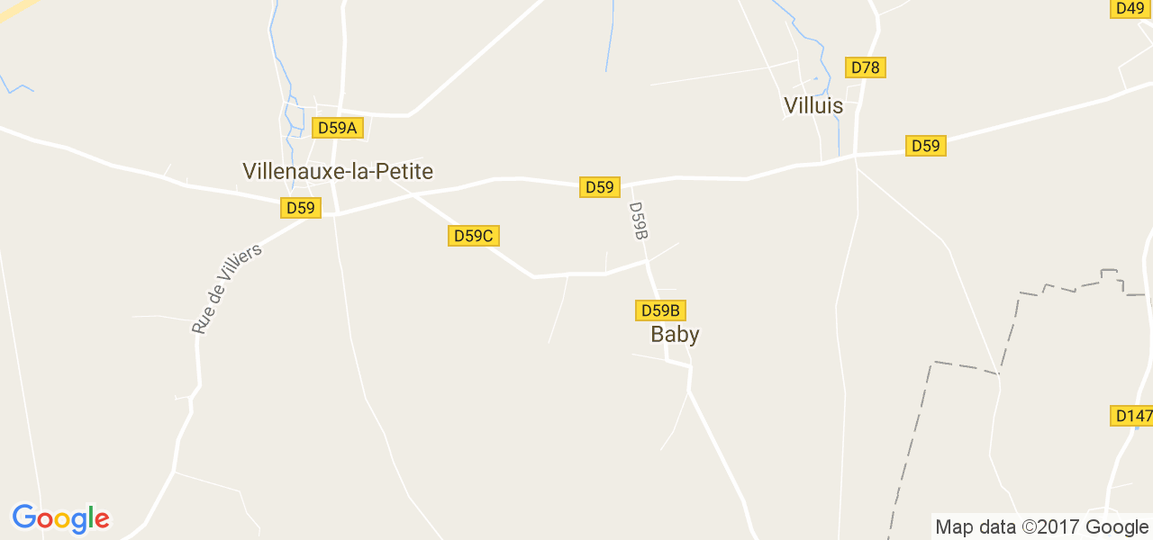 map de la ville de Baby