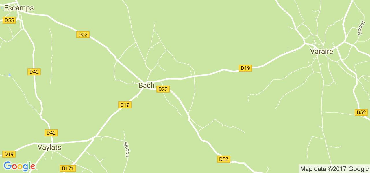 map de la ville de Bach