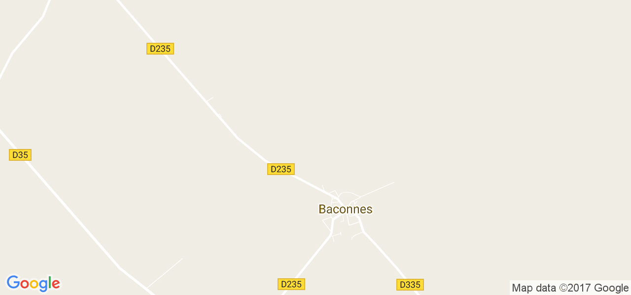 map de la ville de Baconnes