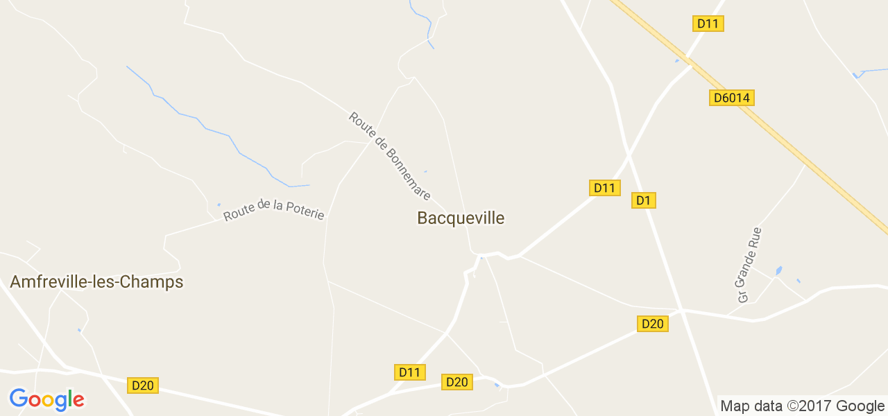 map de la ville de Bacqueville