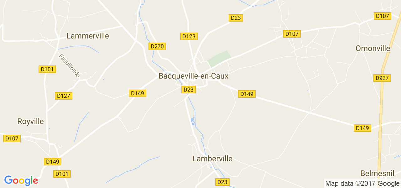 map de la ville de Bacqueville-en-Caux