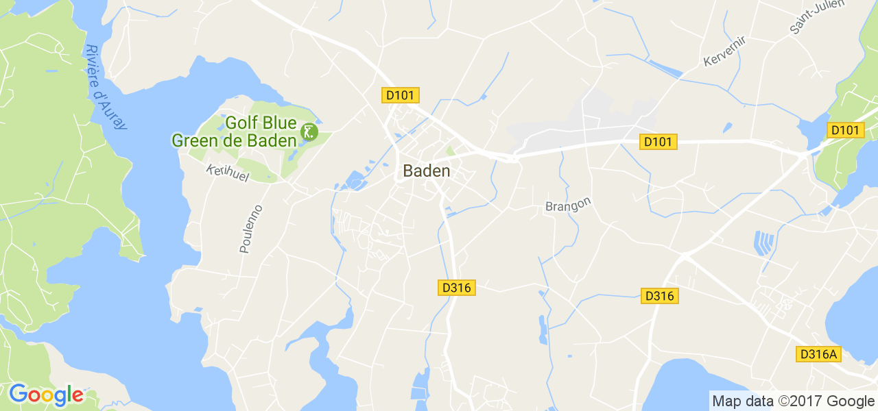 map de la ville de Baden