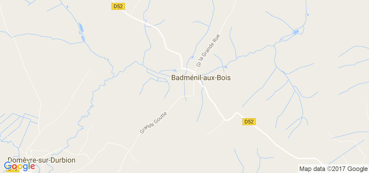 map de la ville de Badménil-aux-Bois