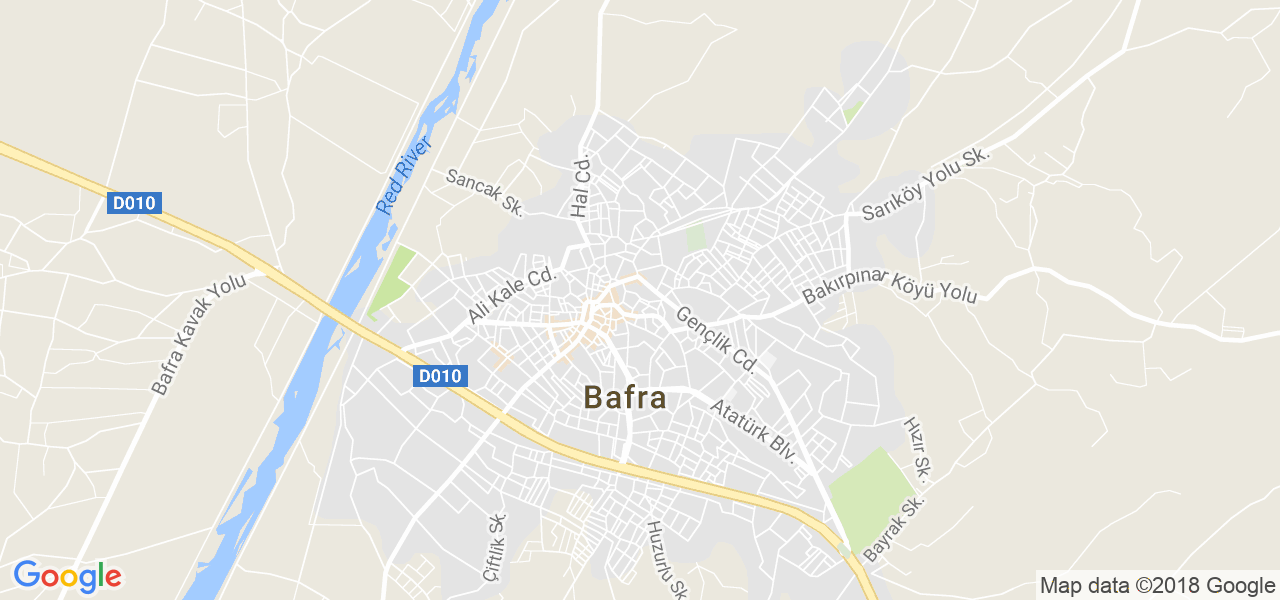 map de la ville de Bafra