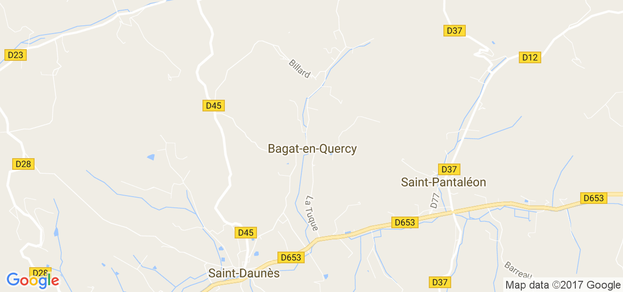 map de la ville de Bagat-en-Quercy