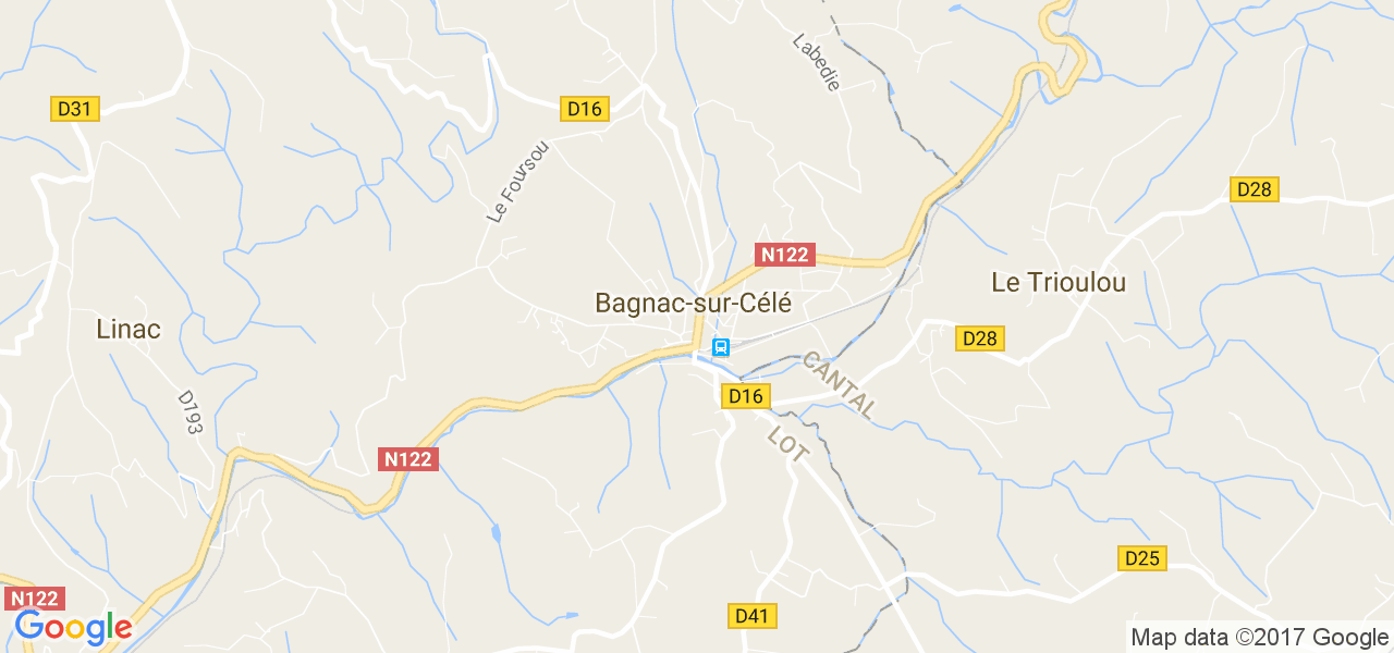 map de la ville de Bagnac-sur-Célé