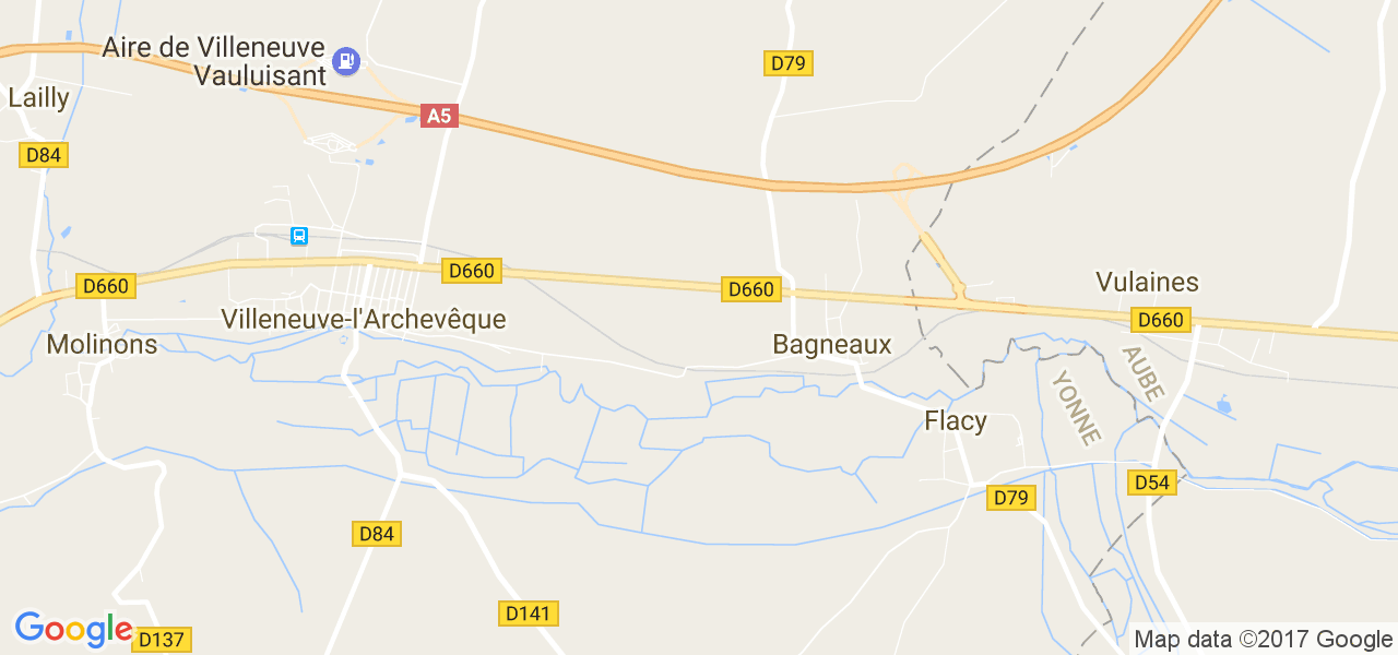 map de la ville de Bagneaux