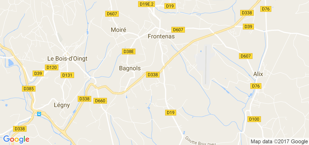 map de la ville de Bagnols