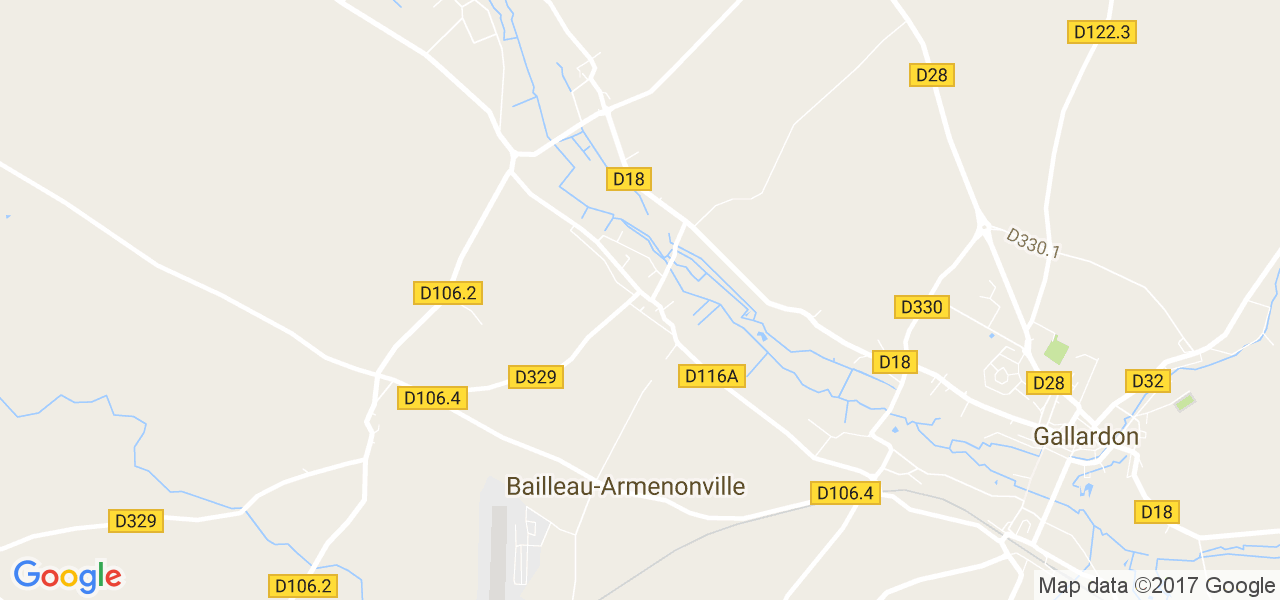 map de la ville de Bailleau-Armenonville