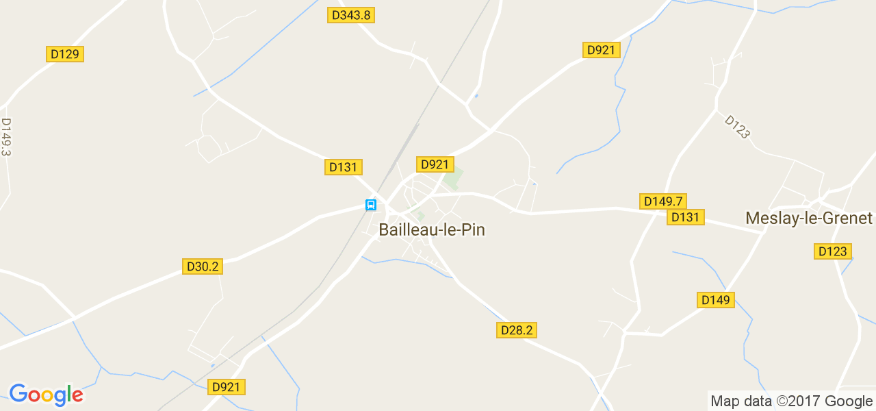 map de la ville de Bailleau-le-Pin