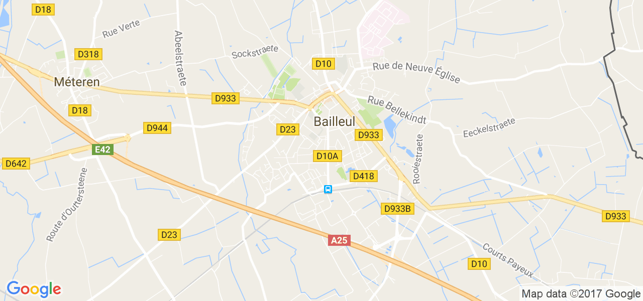 map de la ville de Bailleul