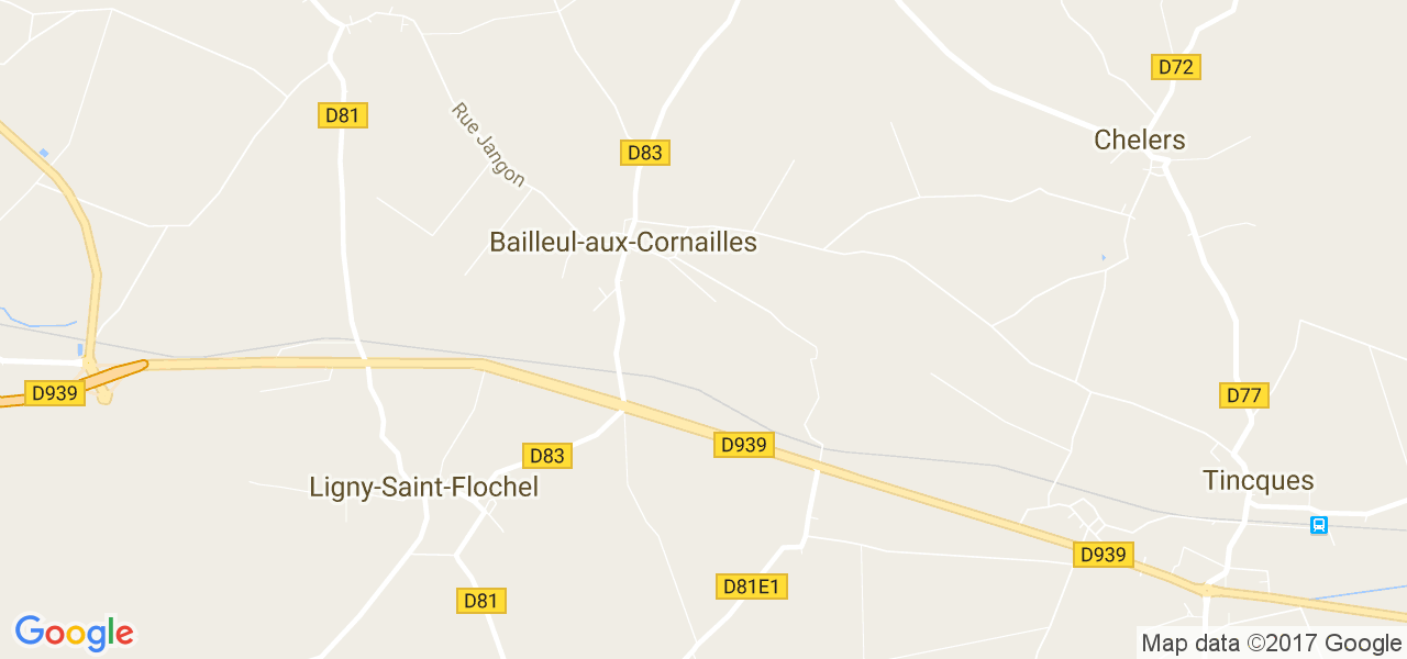 map de la ville de Bailleul-aux-Cornailles