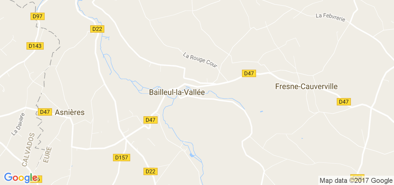 map de la ville de Bailleul-la-Vallée