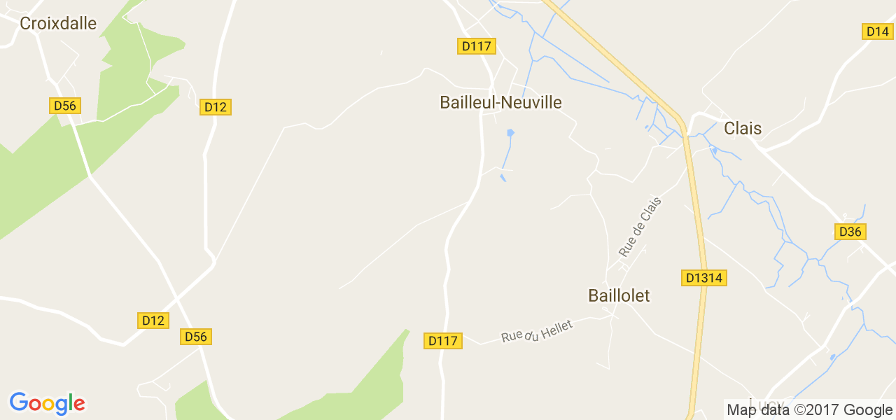 map de la ville de Bailleul-Neuville