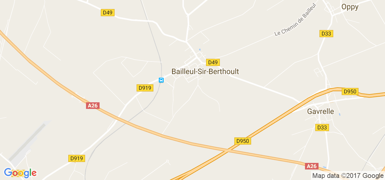 map de la ville de Bailleul-Sir-Berthoult