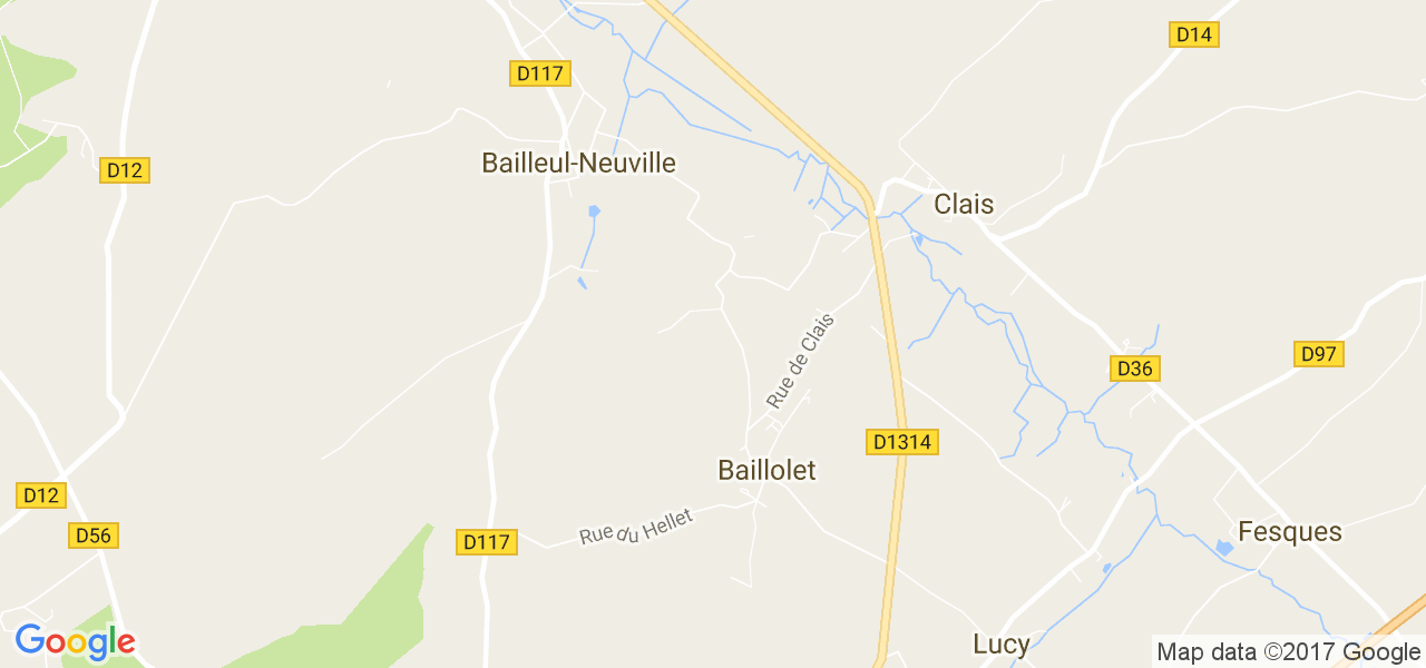 map de la ville de Baillolet