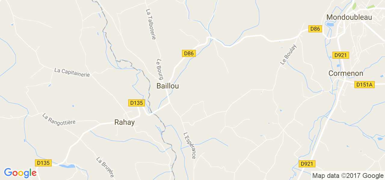 map de la ville de Baillou