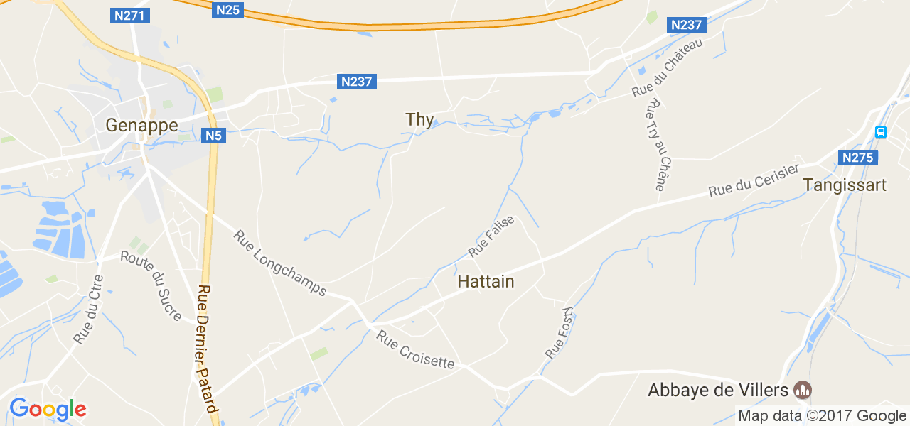 map de la ville de Baisy-Thy