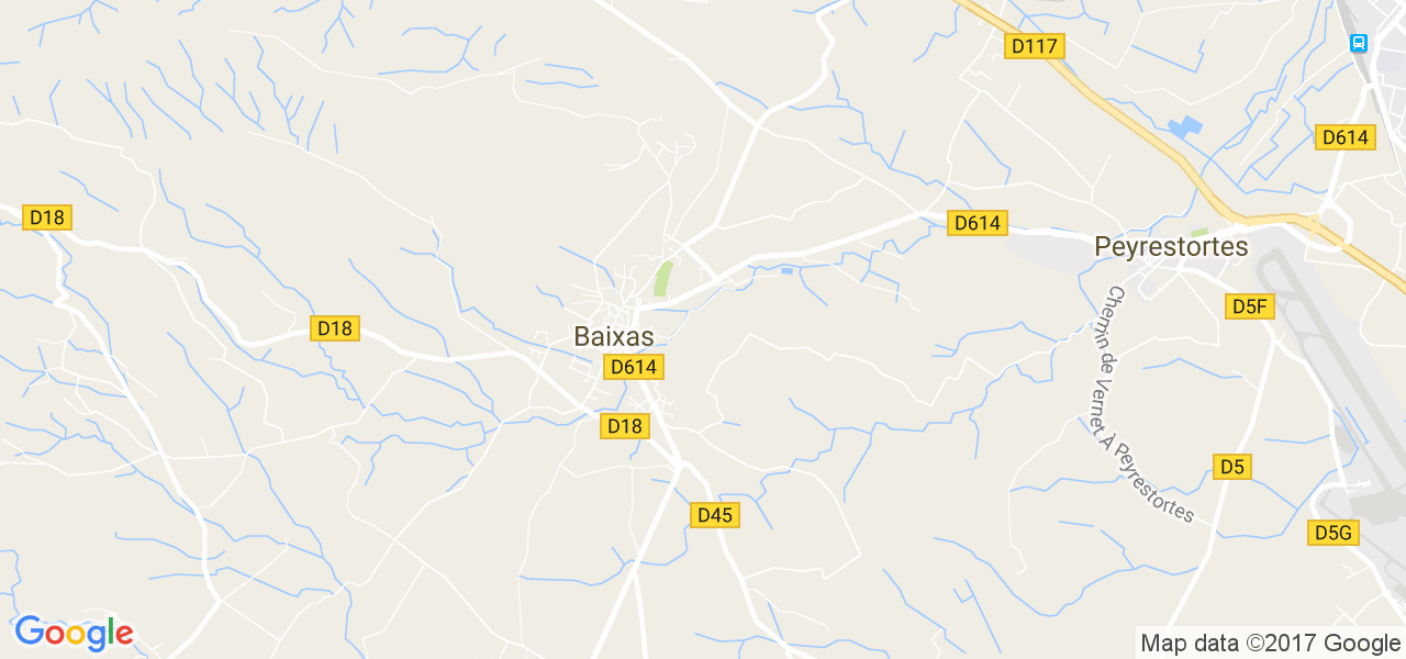 map de la ville de Baixas