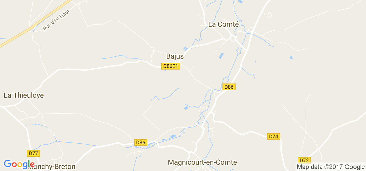 map de la ville de Bajus