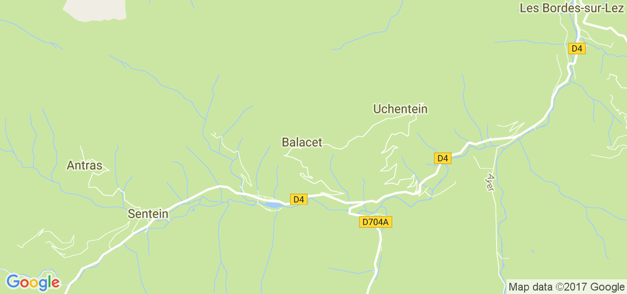 map de la ville de Balacet
