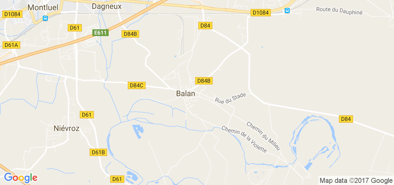 map de la ville de Balan