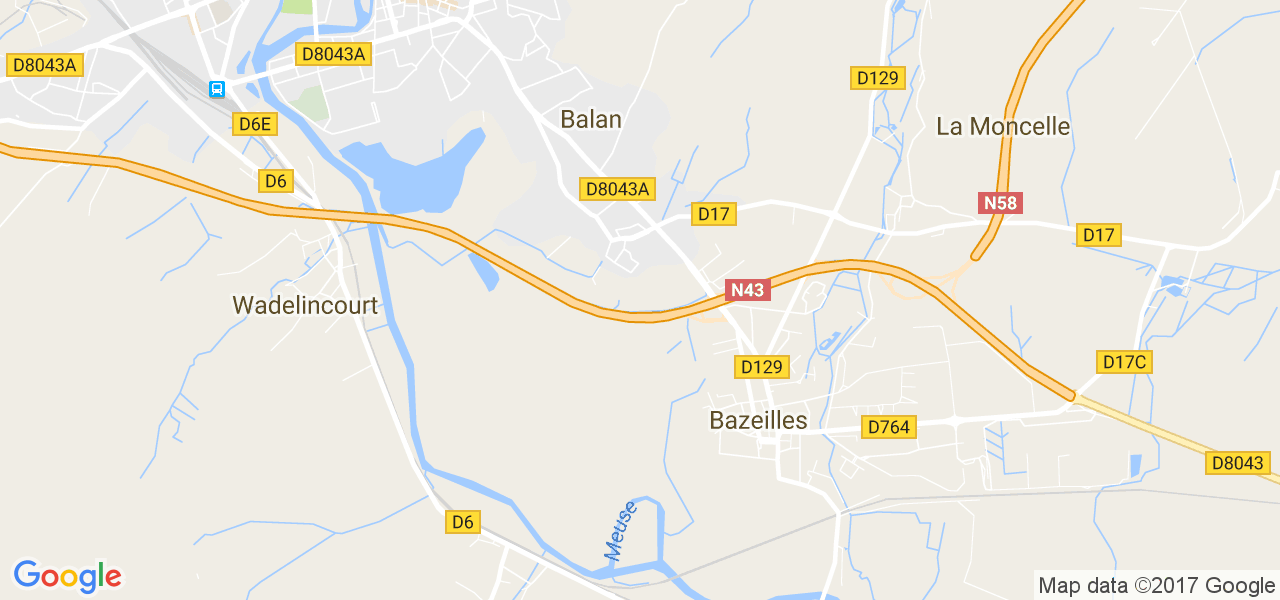 map de la ville de Balan