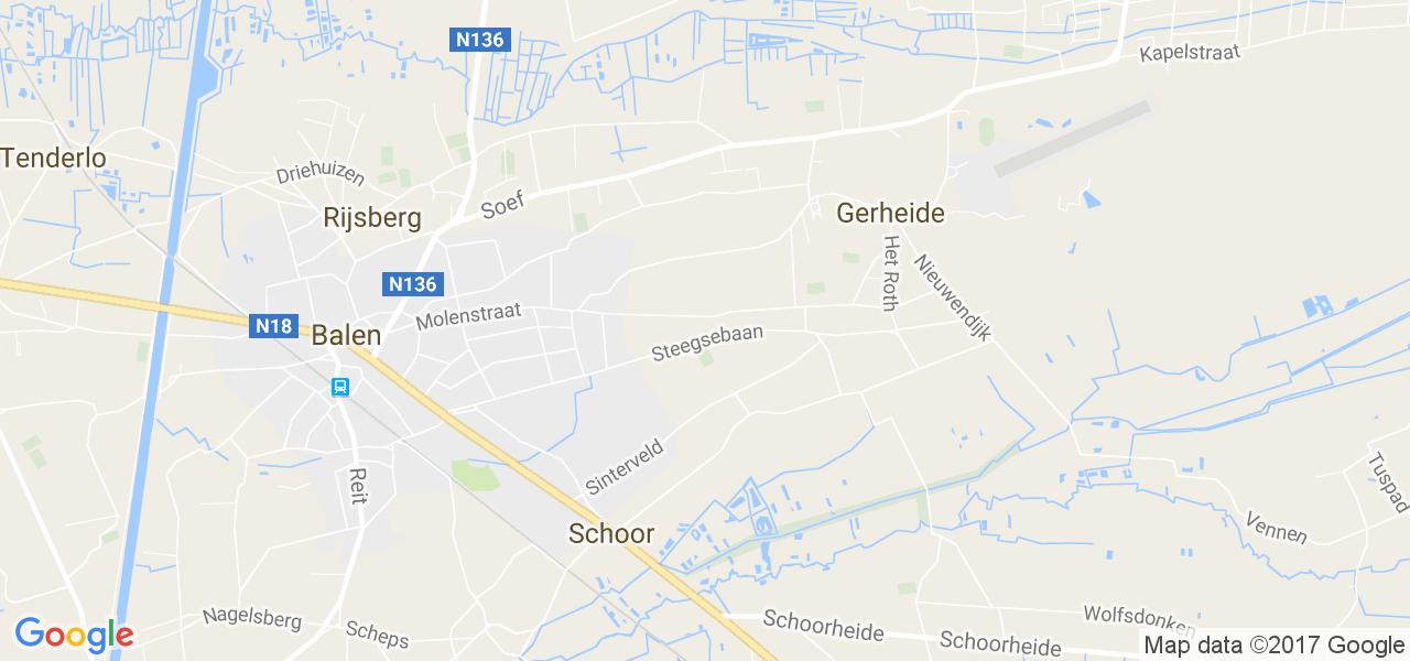 map de la ville de Balen