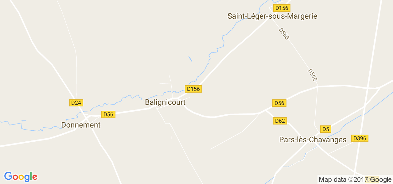 map de la ville de Balignicourt