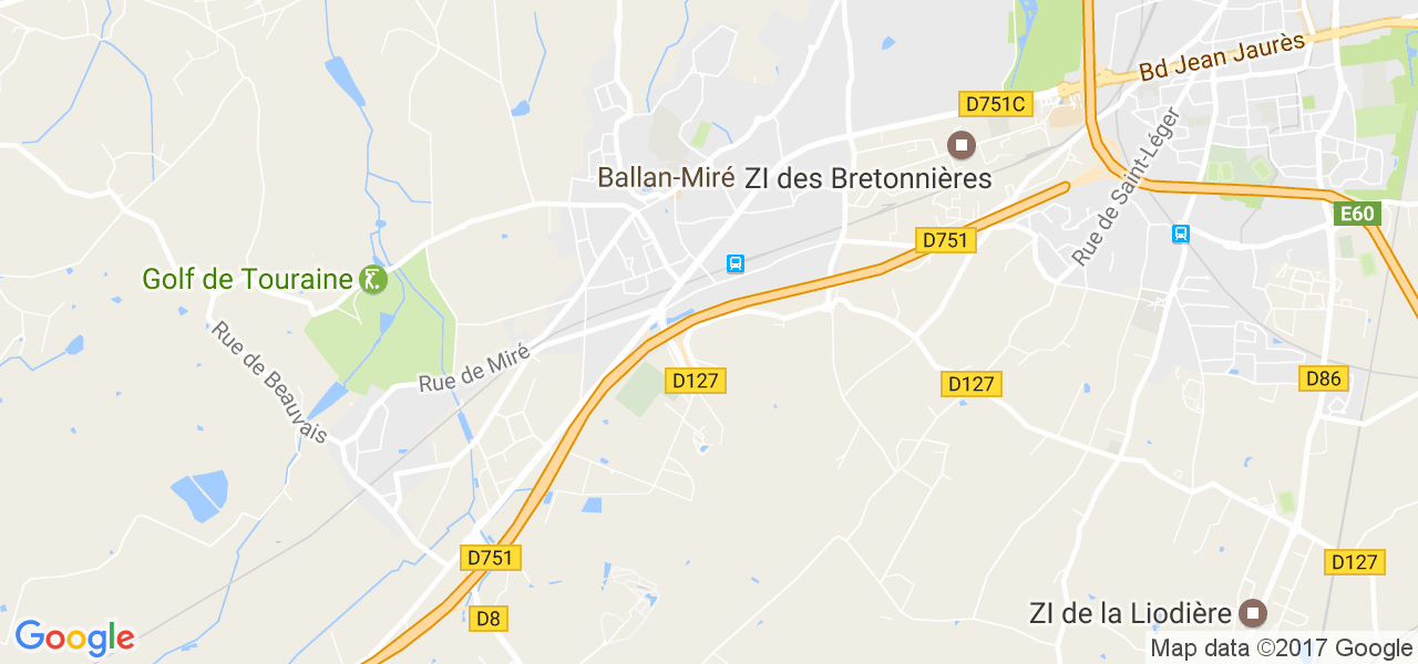 map de la ville de Ballan-Miré