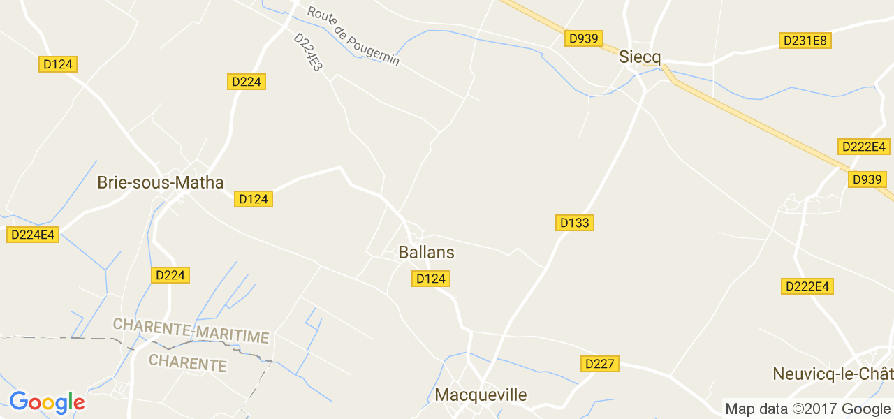 map de la ville de Ballans