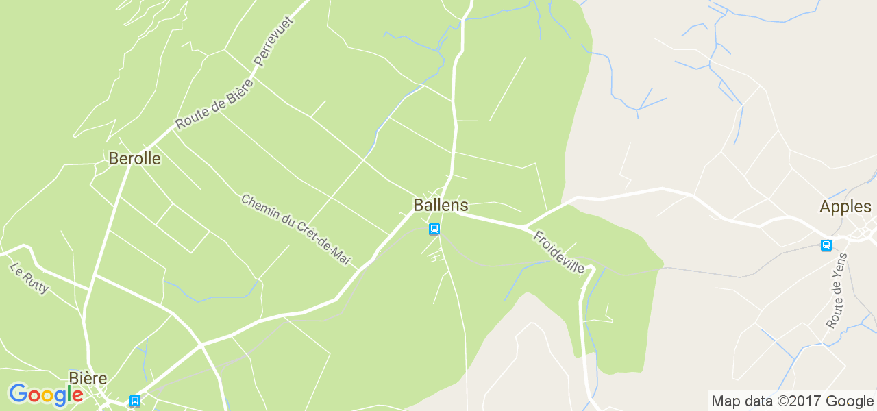 map de la ville de Ballens