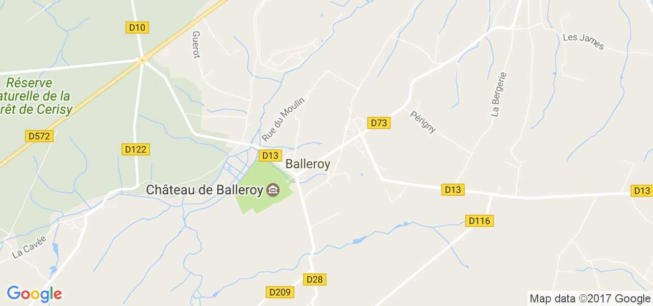 map de la ville de Balleroy